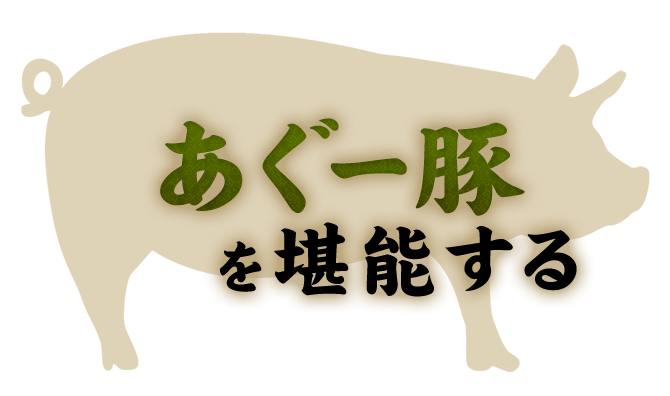 あぐー豚を堪能する