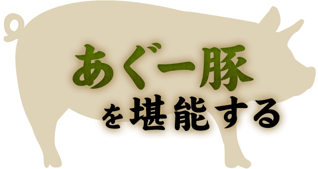 あぐー豚を堪能する